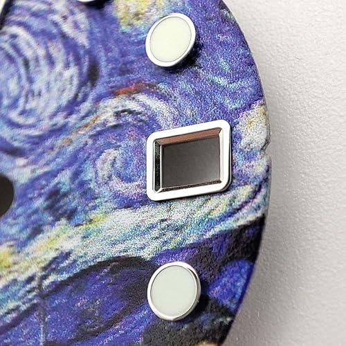 HMHAMA Méta-cadran lumineux de 28,5 mm pour montre NH35/36/4R Accessoires de mouvement, bleu - Nail Gallerys