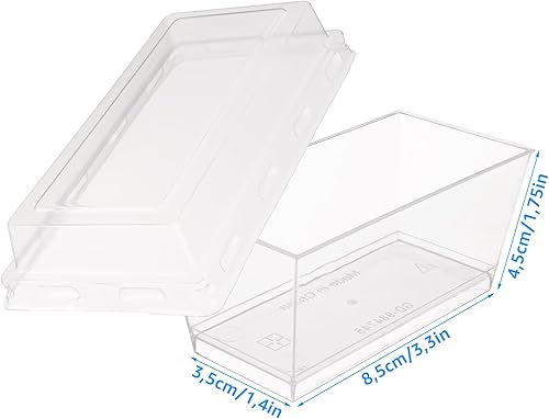 LDXDRU Lot de 100 mini gobelets à dessert en plastique - 140 ml - Rectangulaires - Transparents - Réutilisables - Pour pudding, mousse, crème glacée, anniversaire, mariage - Nail Gallerys