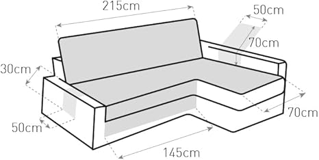 Housse rembourrée Milica Compatible avec Le canapé d’Angle-lit Friheten de IKEA | Protection élégante et Lavable | Adaptée à méridienne Gauche ou Droite | Fabriquée en Europe | Couleur : Gris Clair - Nail Gallerys