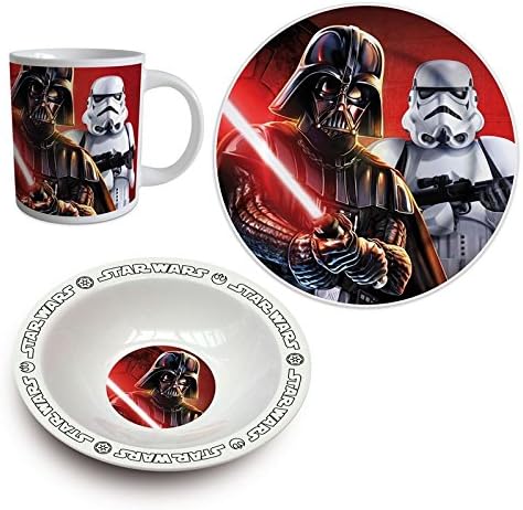 Unbekannt Beta Service el51289 Set Petit Déjeuner Star Wars II, 3 pièces, Plastique, Multicolore, 15 x 25 x 12 cm - Nail Gallerys
