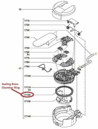 Gasket Sealing Brew Chamber Ring Bague D'étanchéité Ø 76mm For Philips Senseo Coffee Machine HD6591 HD6592 HD6593 HD6594 HD6596 HD6597 HD7880 HD7884 HD7891 HD7892 422224708121 - Nail Gallerys