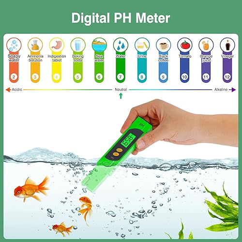 Testeur pH +TDS & EC Mètre Température, Testeur de qualité de l'eau Numérique et d'étalonnage Automatique, Écran LCD et Précision de Lecture, pour l'eau Potable, Aquariums, piscines - Nail Gallerys