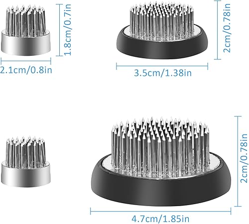Ikebana Pique Fleur - 4 Pièces Fleur Grenouille Support pour Arrangement Floral Rond Fleur de Kenzan en Acier Inoxydable Flower Frog Décoratif pour Maison Salon Hôtel Jardin - Nail Gallerys