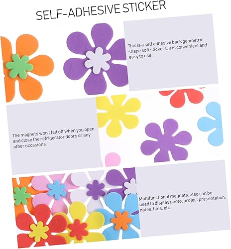 Uonlytech 2 Ensembles Fleur Éponge Art Autocollants Fleurs Décalcomanies Auto-adhésives Eva 200 Pièces * 2 - Nail Gallerys