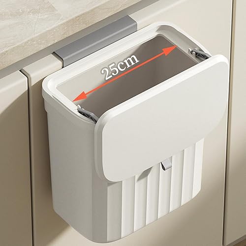 Fellflying Poubelle Murale, Poubelle Murale avec Couvercle, Poubelle pour Salle De Bain, Poubelle Murale Suspendue, Poubelle À Couture Étroite, 29x26,5x16cm - Nail Gallerys