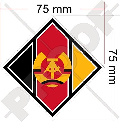 EST Allemagne LSK Armée de l'Air Roundel Aéronef, Luftstreitkräfte der Nationalen Volksarmee DDR GDR German, 75mm Vinyle Autocollants, x2 Stickers - Nail Gallerys