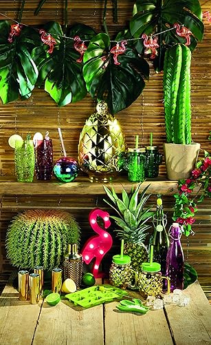 Barcraft Shaker à Cocktail en Verre Clouté, 300 ml (10.5 Fl Oz) - Finition Perle Arc-en-Ciel Irisée 8 X 8 X 17.5 cm Multicolore - Nail Gallerys