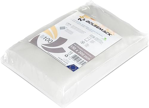 Bolsemack- Pochette sous vide alimentaire 100 Sachets 15 x 30 cm pour Machine Mise Sous Vide Sans BPA, Sacs Gaufrés pour Conservation et Cuisson, Sacs Sous Vide pour Congelation Fabriqués en UE. - Nail Gallerys