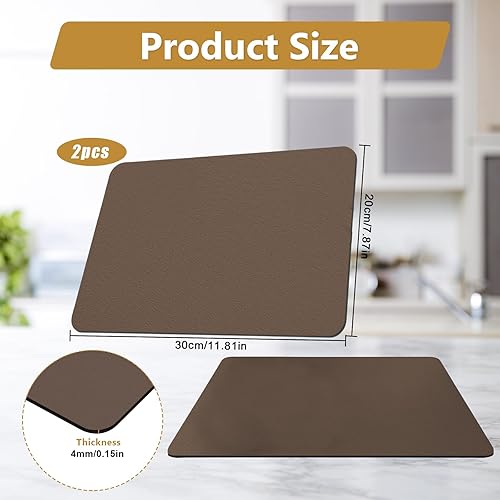 JAONLD Tapis Egouttoir Vaisselle,50 * 60 cm Tapis Vaisselle Absorbant Drainage de Cuisine Super Absorbant,Tapis Absorbant Vaisselle pour Vaisselle,Bar,Machine à Café(Noir) - Nail Gallerys