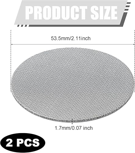 lasuroa 2 Pièces 53,5mm Puck Screen Espresso, Acier Inoxydable Filtre Expresso 1,7 mm d'Épaisseur 150μm Réutilisable Maille de Filtre d'Écran de Café pour Panier de Filtre de Porte-Filtre à Expresso - Nail Gallerys