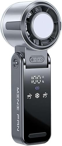 kkiuop Ventilateur portable, 100 réglables, rechargeable par USB, ventilateur personnel pliable, écran d'affichage numérique réel, petite main - Nail Gallerys