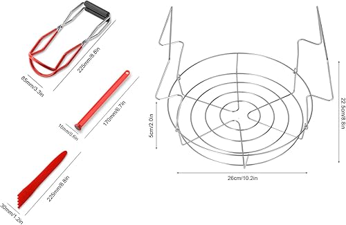 4 Pièces Kit de mise en conserve, Kit de Lève-bocal en Acier Inoxydable, Magnétique Couvercle Bocal Clé, Pinces à Bocaux Pour La Mise En Conserve Kit D'outils - Nail Gallerys