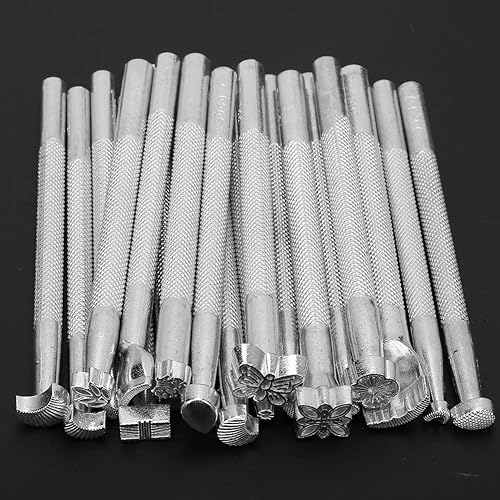 20pcs Multi Forme Timbre En Cuir Set Motif En Métal Stamp Punch Outils Pour Artisanat En Cuir Artisanat Leather Tools Leather Tools - Nail Gallerys