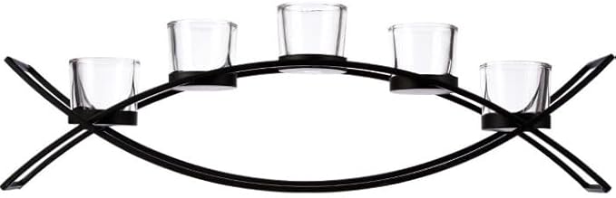 Paris Prix Atmosphera Créateur d'intérieur - Photophore sur Pied Vague 54cm Noir - Nail Gallerys