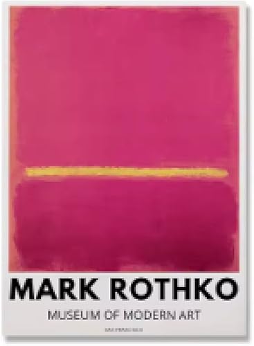 GKUVBF Mark Rothko Affiche d'exposition Bleu Jaune Toile Peinture Vintage Art Impression Abstraite Mur Photo Salon décor à la Maison 40x60 cm sans Cadre - Nail Gallerys