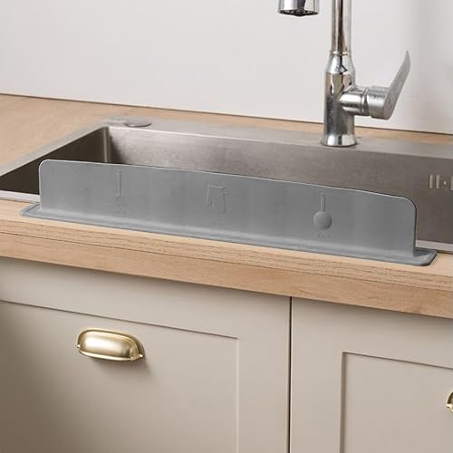 JIEBWCHA Protection anti-éclaboussures en silicone pour évier, déflecteur d'eau pour plan de travail de cuisine - Ventouse résistante à la chaleur - Design optimisé - Accessoire de cuisine pour la - Nail Gallerys