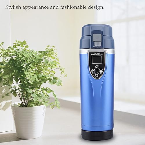 Kettle électrique, 350 Ml Voyage Multifonction Voyage Portable Portifications Tasse d'écran LCD Affichage de la Voiture (BLUE) - Nail Gallerys