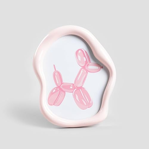 HOMLA NAOMI Cadre photo en polyrésine, forme irrégulière, design moderne, 20 x 25 cm, rose - Nail Gallerys