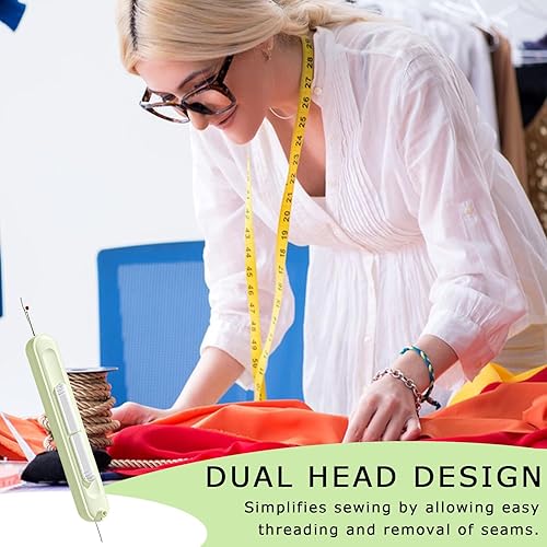 Découpeur D'enfile-aiguille - Enfile-aiguille Et Découseur 2 En 1 | Accessoires De Couture | Outil De Couture | Artisanat Quilting | Découseur De Couture | Passe Fil Portable | Coupe Fil Rétractable - Nail Gallerys