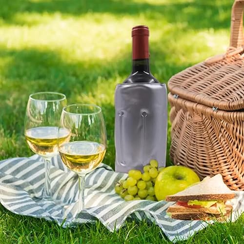 Lot de 2 refroidisseurs de bouteilles pour les déplacements - Manchettes de refroidisseur à vin avec fermeture rapide - Manchette rafraîchissante pour refroidir la bière, le vin et les boissons - Nail Gallerys