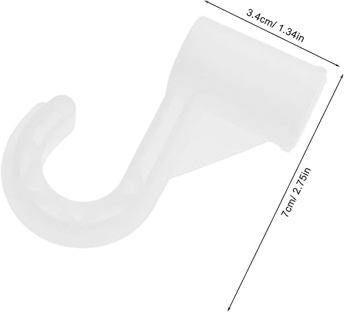 NOLITOY Lot De 6 Crochets De Tringle De Penderie Robustes En Plastique Blanc - Nail Gallerys