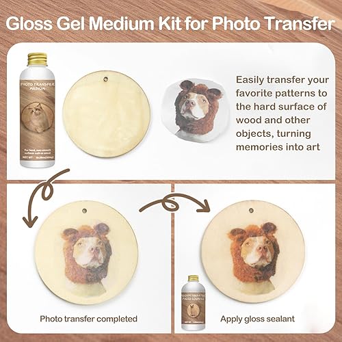Gel de transfert photo brillant pour décoration de meubles, activités familiales, loisirs créatifs, souvenir de personnes et d'événements 300 ml - Nail Gallerys
