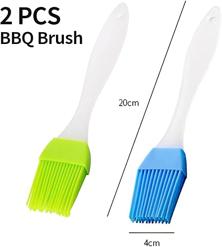 SDKZBFC 2 PCS Brosse à pâtisserie en silicone, Brosse à pâtisserie de cuisine, Brosse à grillades, Petite brosse à pâtisserie, Brosse à pâtisserie BBQ pour grillades Pâtisseries Remuer Cuire - Nail Gallerys