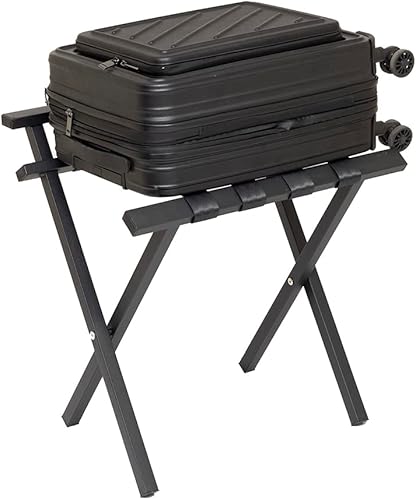 Mabel Home Porte-bagages pliable en métal avec sangles en nylon, 5 modèles et 3 couleurs, pour hôtel, chambre, chambre d'amis, placard (300 gris) - Nail Gallerys