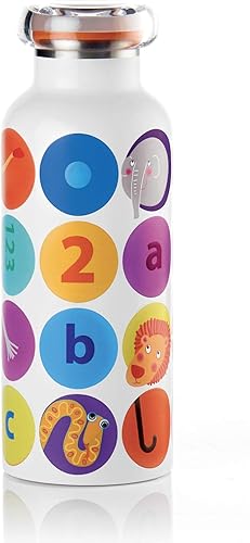 Guzzini - On The Go, ENERGY HELLO! Bouteille Thermique de Voyage pour Enfants - Multicolore, Ø 6,5 x h18 cm | 330 cc - 11670552 - Nail Gallerys