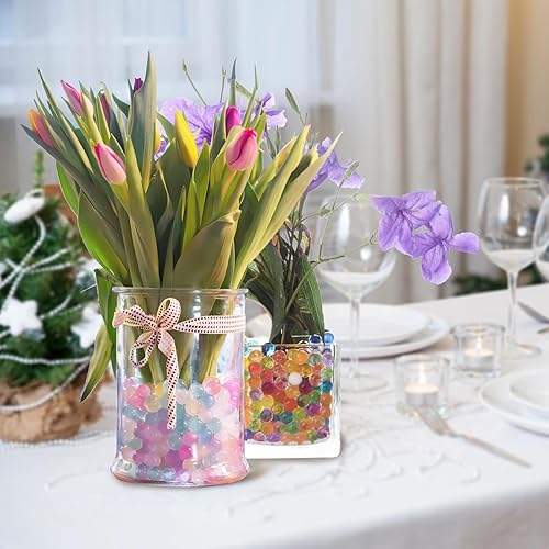 damoguin Perle D'eau 20000 Pcs, Non-Toxiques, Pour Faire des Bougies Flottantes, Pour les Arrangements Floraux et la Décoration des Plantes, Perles D'eau, Billes Hydrogel, Bille D'eau (Transparentes) - Nail Gallerys