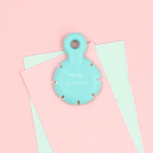 Craftelier - Paper Ripper | Outil parfait pour déchirer et érafler le papier et le carton pour le scrapbooking et les projets d'artisanat | 7 sables protégés et un anneau supérieur | Couleur turquoise - Nail Gallerys