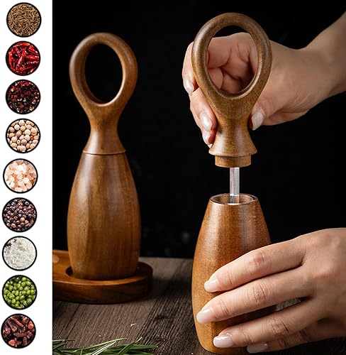 Moulin à bois élégant avec noyaux en céramique précis pour les besoins culinaires quotidiens - Nail Gallerys