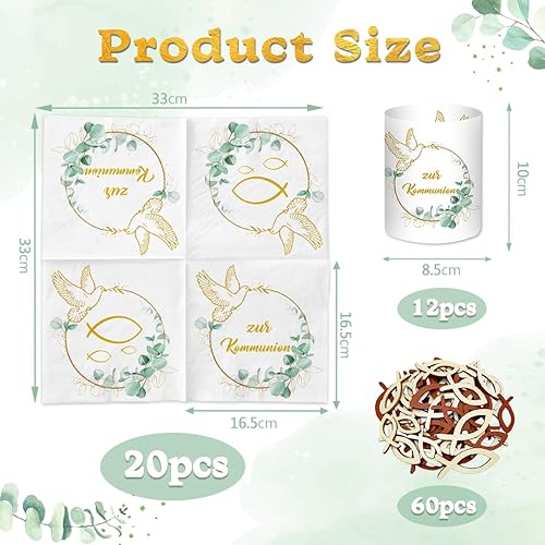 lot de 20 serviettes 100e anniversaire + 12 photophores décoration de table + 100 confettis verts deco 100e anniversaire femme homme cadeaux 100 ans eucalyptus table déco 100 ans - Nail Gallerys