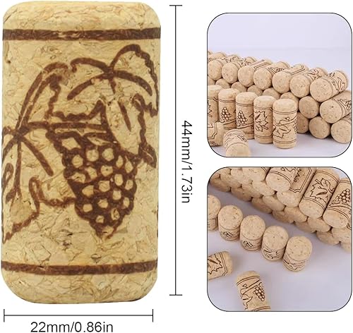 XPEX 8 Pièces Bouchon Liege,Bouchon en Liege,Bouchon Liege Bouteille Vin,Bouchon Bouteille Vin,Bouchon de Bouteille de Vin en Bois,pour Scellage de Vin Déco Loisir Bricolage Bouteille de Vin,22x44 mm - Nail Gallerys