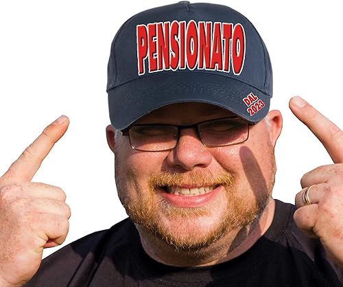 Bombo Casquette de Retraite avec l'année de la Retraite imprimée, en Langue Italienne. - Nail Gallerys