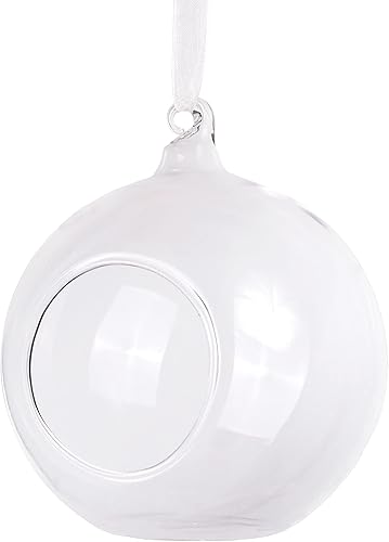 Unbekannt Lot de 4 Boules en Verre à remplir avec Bougies Chauffe-Plat et décoration pour Noël, Mariage et Silvester - Nail Gallerys