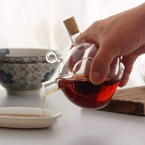 RB Distributeur d'huile et de vinaigre 2 en 1 - Fournitures de cuisine en verre pour huile et vinaigre - Nail Gallerys
