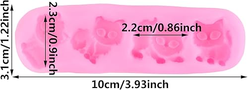 XMOLDNMS Moule en silicone en forme de chat pour décoration de gâteau, pâte à sucre, pâte à sucre - Nail Gallerys