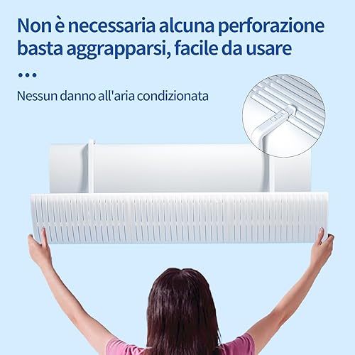 Déflecteur Climatiseur, Déflecteur Climatiseur Universel de Vent Anti Direct Blowing, Réglable Déflecteur Climatisation, Panneau Alettes Climatiseur pour Maison/Bureau BANJEKT - Nail Gallerys