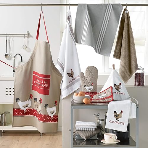 Douceur d'Intérieur 1730529 Essuie-Main Coquette Eponge/Coton Taupe 50 x 50 cm - Nail Gallerys