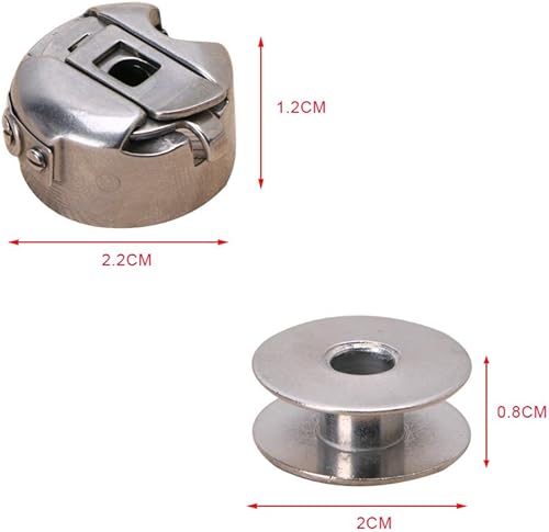 Yushu - Bobines industrielles avec 5 bobines industrielles, pour machine à coudre industrielle, 5 bobines + 1 étui à canette, pièces de rechange pour machine à coudre industrielle - Nail Gallerys