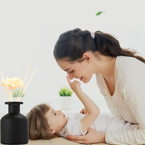 QUUPY Flacon diffuseur en verre décoratif pour aromathérapie, parfum, huiles essentielles et bâtons de rechange Bleu 150 ml - Nail Gallerys