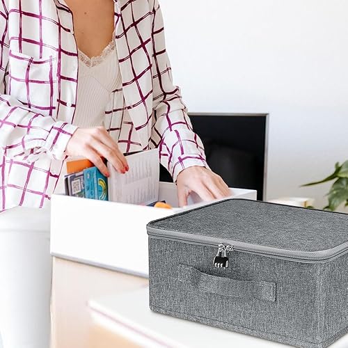 SKIKHN Boîte de rangement verrouillable pour médicaments, boîte de rangement verrouillable avec couvercle en tissu, boîte de rangement verrouillable, boîte de rangement avec serrure, pour bonbons - Nail Gallerys