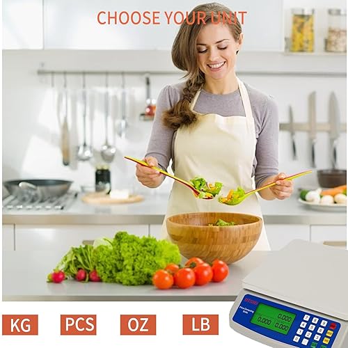 30kg Balance de Cuisine Professionnelle NuméRique en Acier Inoxydable Balance Electronique de Cuisine Comptant Les Echelles Multifonctionnel avec lcd Balances Alimentaire pour Alimentaire - Nail Gallerys