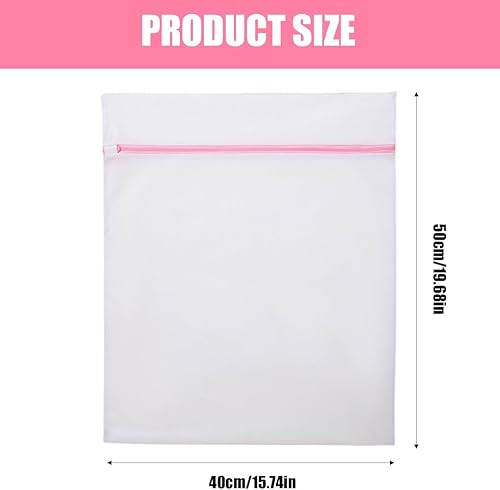 2 Pièces Filet Linge Machine à Laver, Sac Filet de Lavage à Linge, Avec Ffermeture éclair Dissimulée (40 x 50 cm) - Nail Gallerys