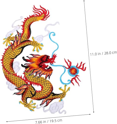 LIGHTAOTAO 1 Paire Autocollant De Broderie Dragon Repasser Sur Des Appliques Pour Vêtements Coudre Des Patchs Pour Les Vêtements Coudre Des Badges Patchs Pour Pantalons Polyester - Nail Gallerys