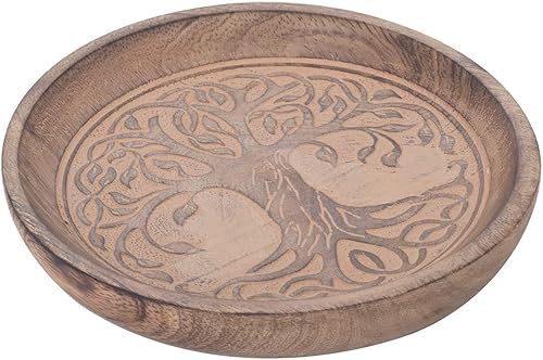 Assiette en bois Arbre de la vie 16 cm - Nail Gallerys
