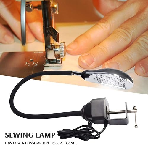 Delaman Lampe de Couture réglable, Lampe de Travail pour Machine à Coudre Industrielle 8W 50-LED (Couleur : EU Plug) - Nail Gallerys