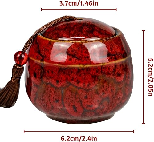 Bakiauli 2 Pièces Boîte à Thé en Céramique Couvercle Hermétique, Pot à Thé en Céramique Vintage de Style Chinois Boîtes pour Thé Pot à Sucre, Épices et Noix - Nail Gallerys