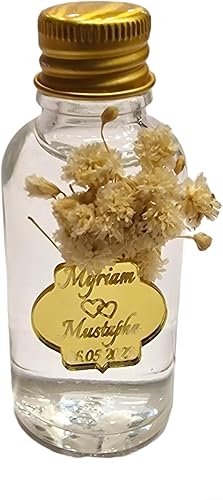 10 Mini Bouteille en verre Bouchons or - 30 ml Excellentes pour Mariages et Fêtes - Nail Gallerys
